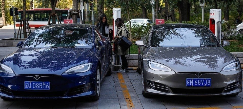 Tesla Fahrzeuge in China